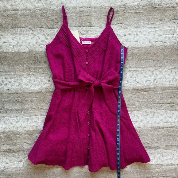 NWT💕Ramy Brook Kallie Wild Rose Springtime Burnout Mini Dress in Rose Burnout - Picture 8 of 16